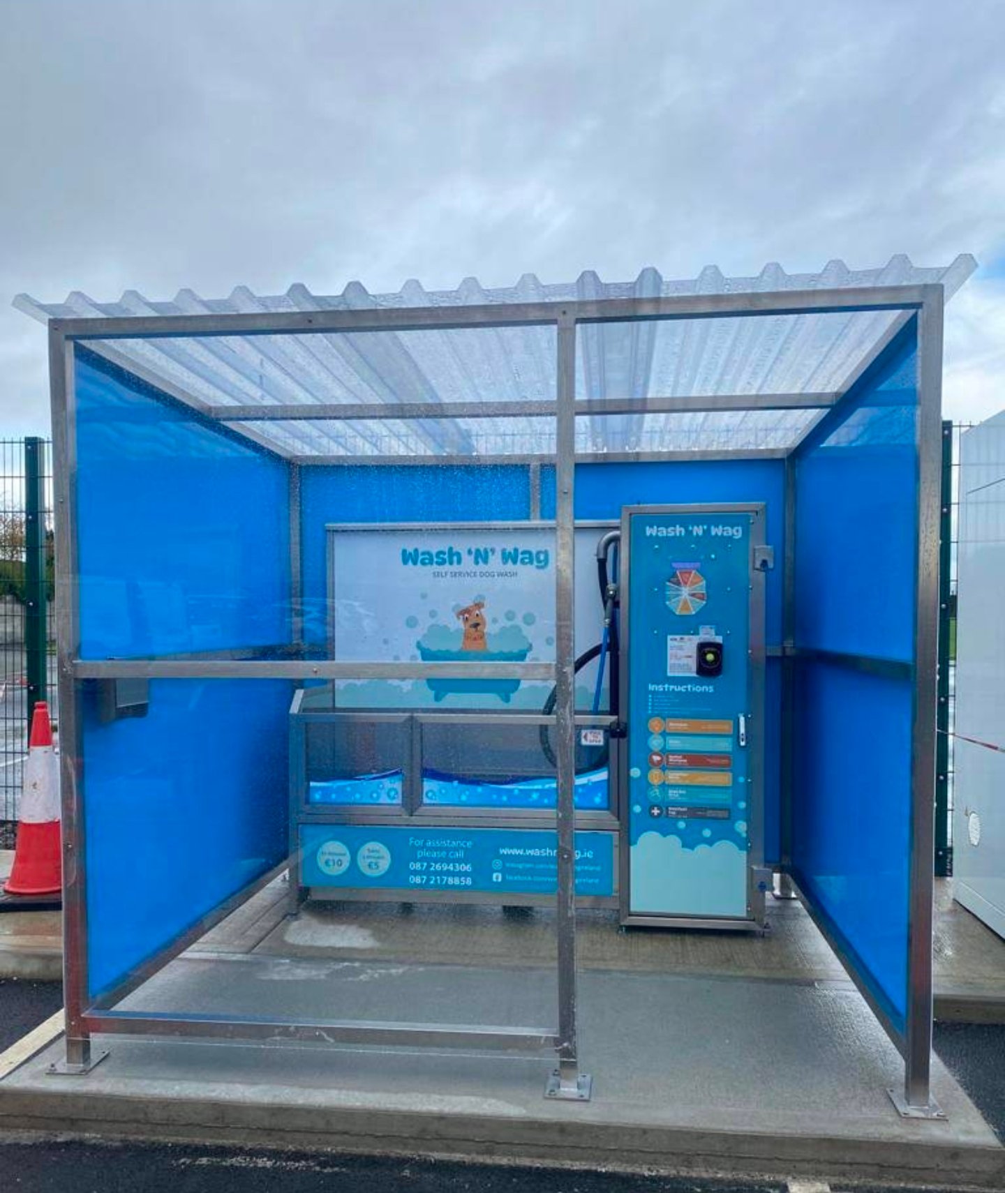 WashNWag self-service dog wash station in Clarina, Co. Limerick