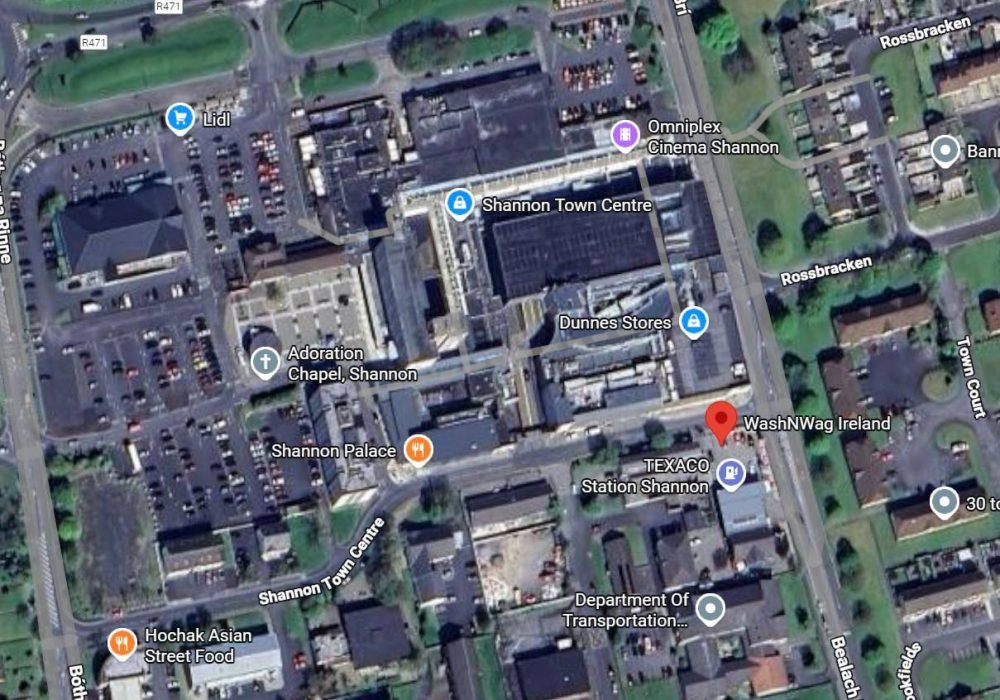 Wash N Wag Ireland, Shannon Sattelite map